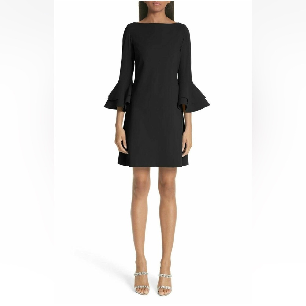 Chiara Boni La Petite Robe Women's Black Bell Sleeve Dress Size 44 US 8 Medium